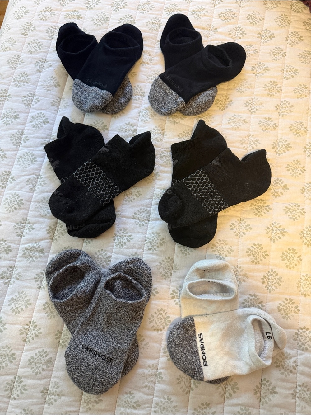 Bombas Athletic Socks — Black, Gray & White Mix